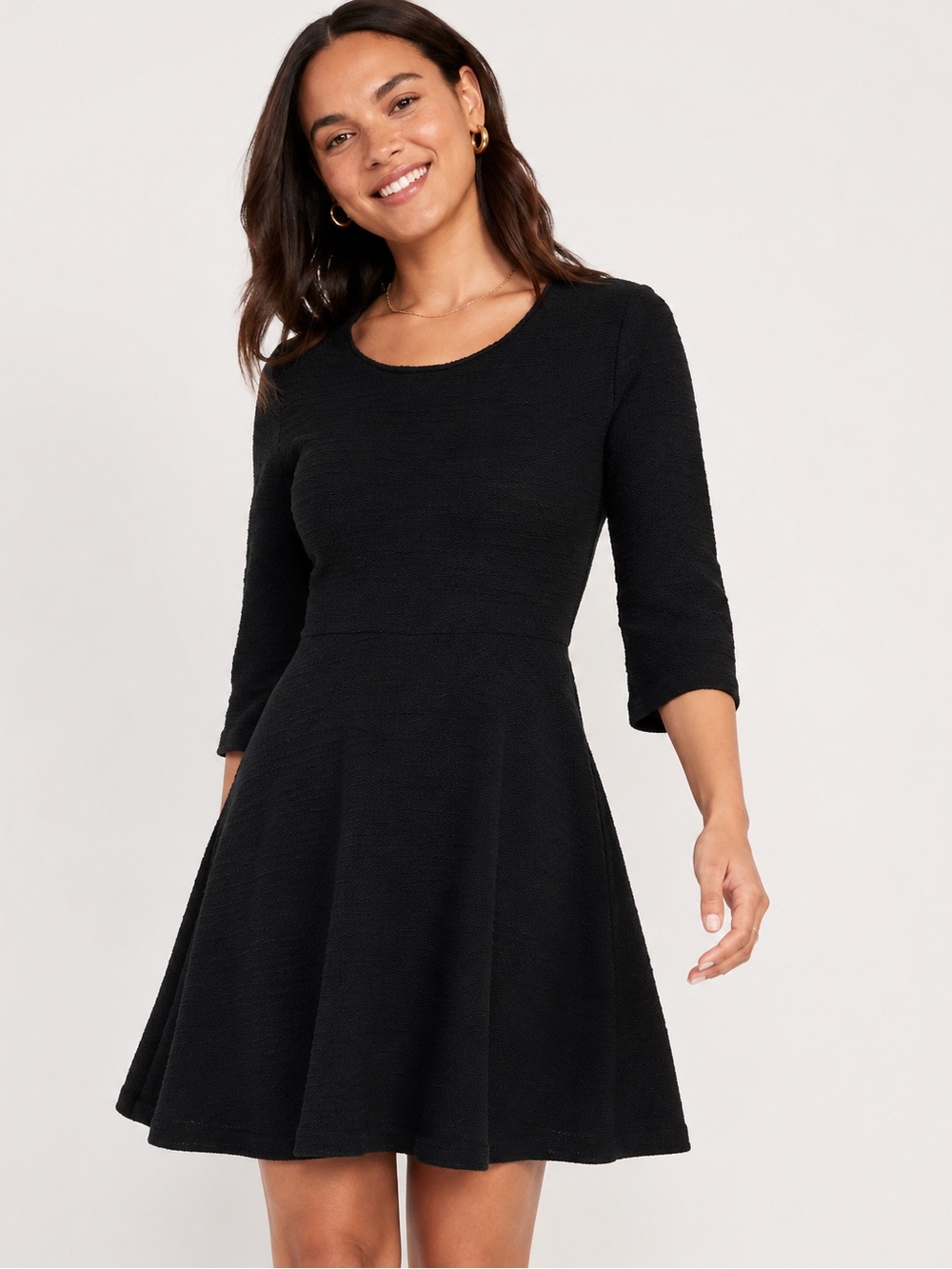 Old Navy Black Fit and Flare Dress